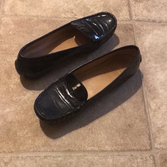 Stuart Weitzman Black Patent Leather Flats Size 7.5 Designer Shoes Classic - Picture 3 of 8
